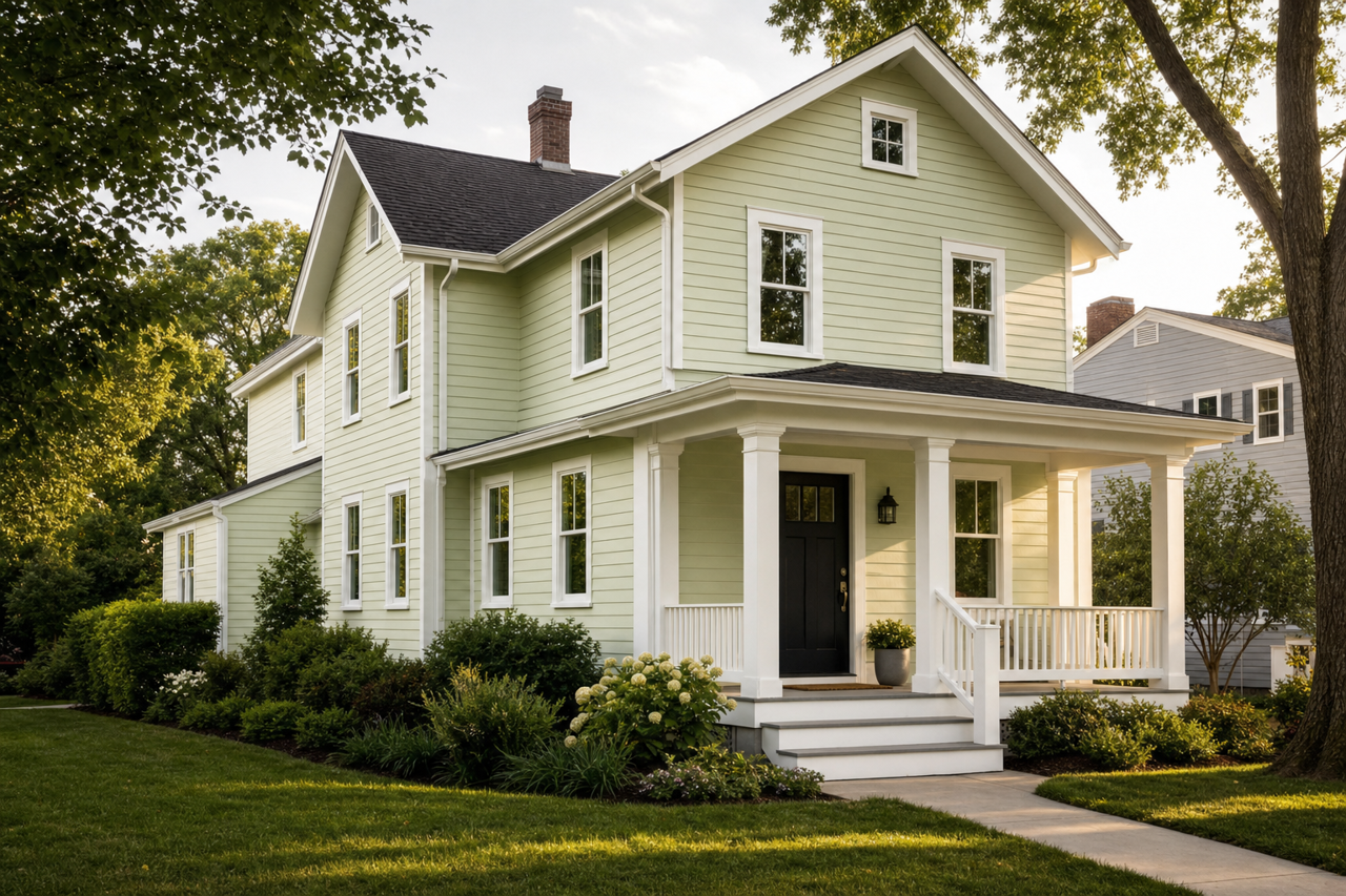 Cucumber by Sherwin-Williams on exterior