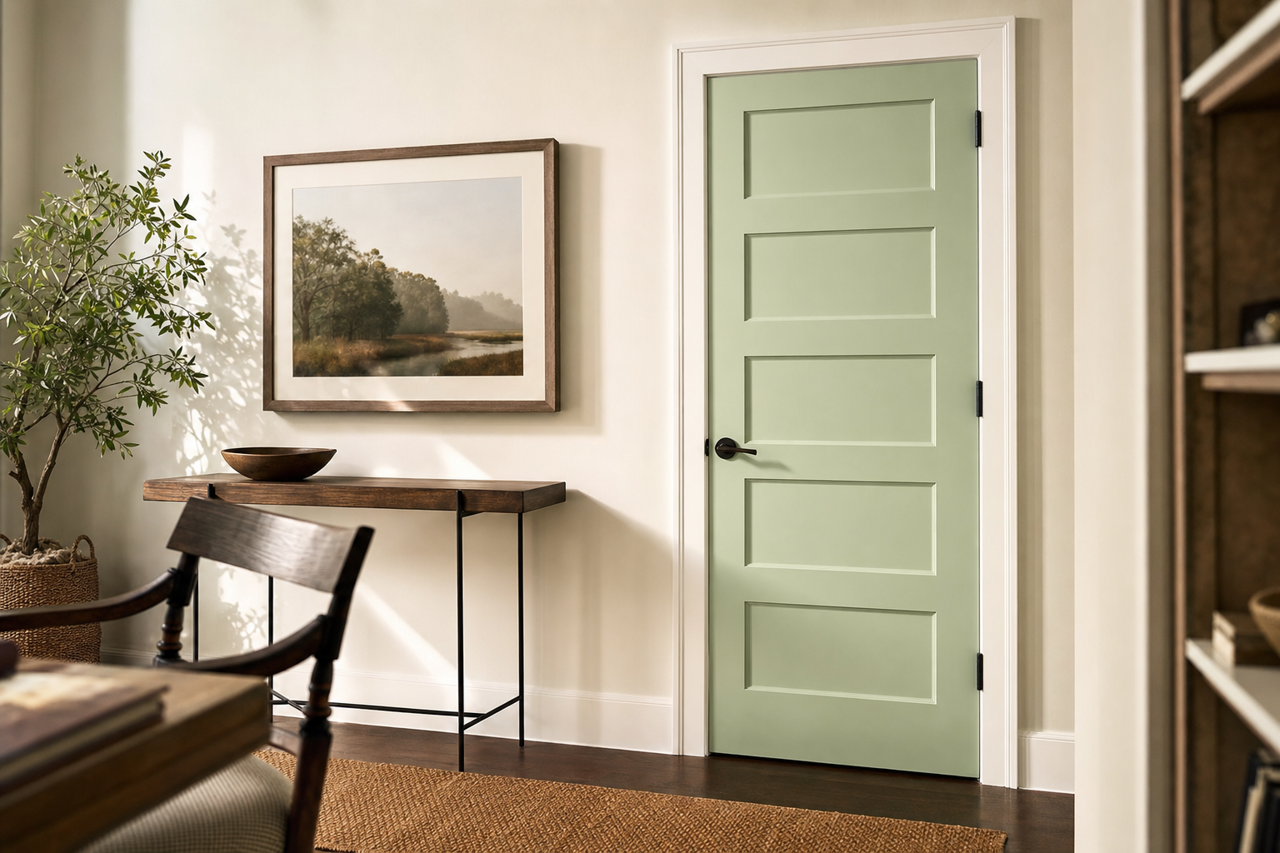 Jardin by Sherwin-Williams on interior-doors