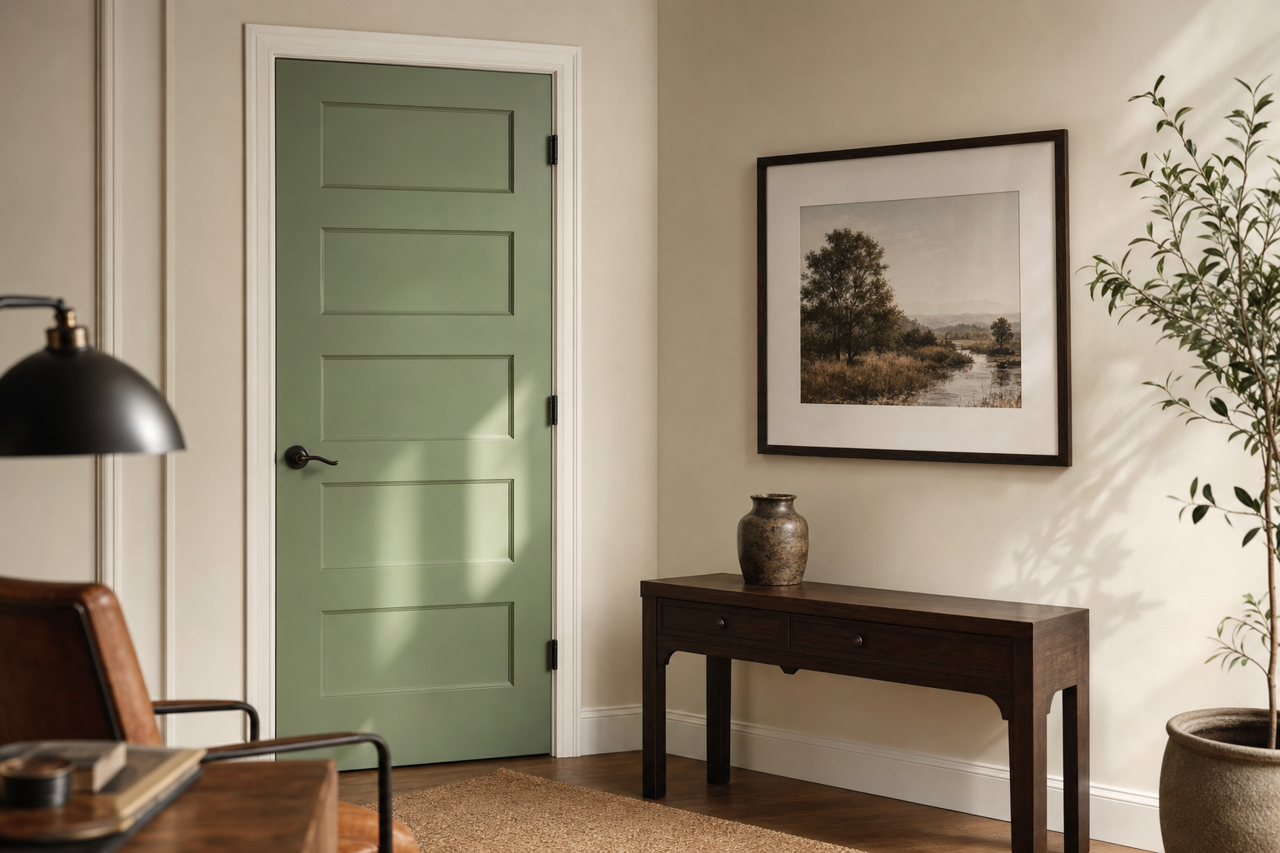 Pickle by Sherwin-Williams on interior-doors