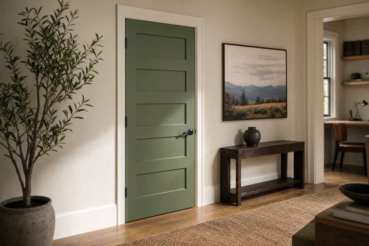 Talipot Palm by Sherwin-Williams on interior-doors