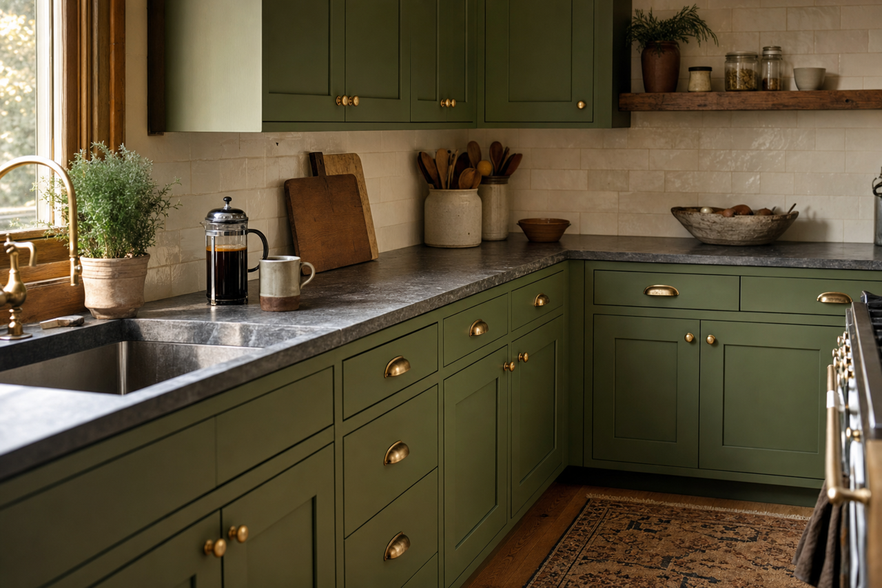 Houseplant by Sherwin-Williams on cabinets