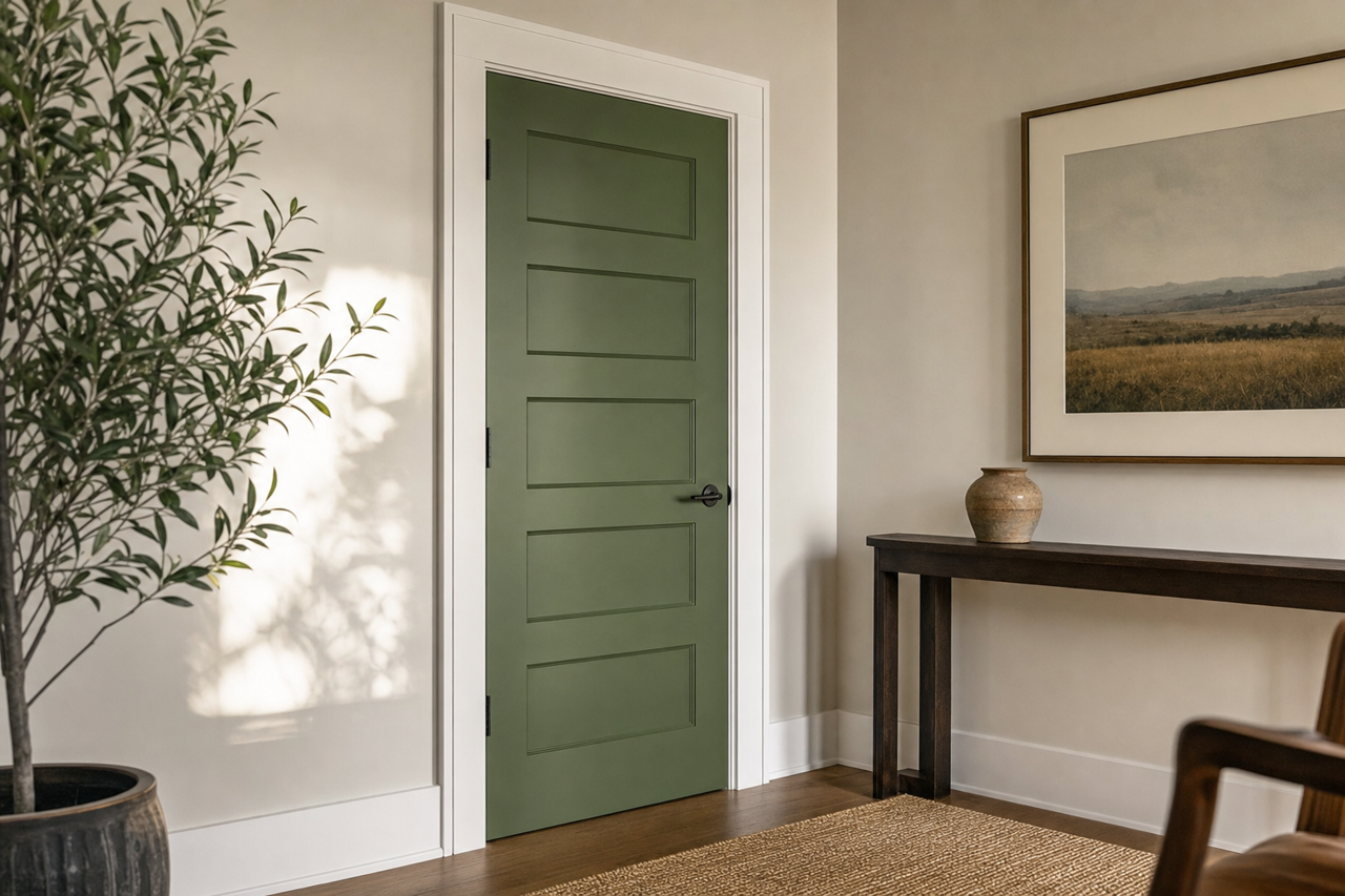 Houseplant by Sherwin-Williams on interior-doors