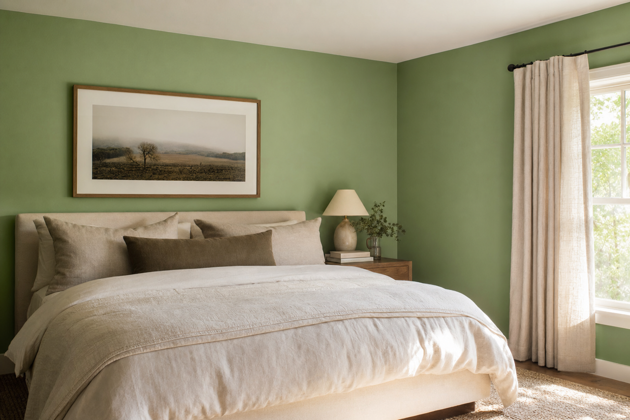 Organic Green by Sherwin-Williams on interiors