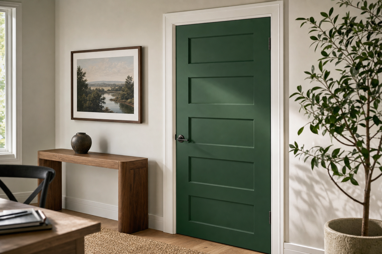 Espalier by Sherwin-Williams on interior-doors