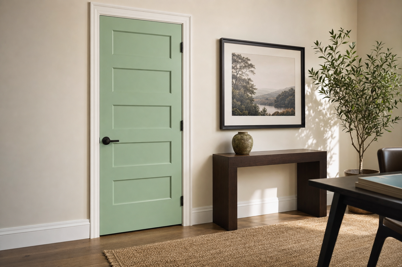 Vegan by Sherwin-Williams on interior-doors