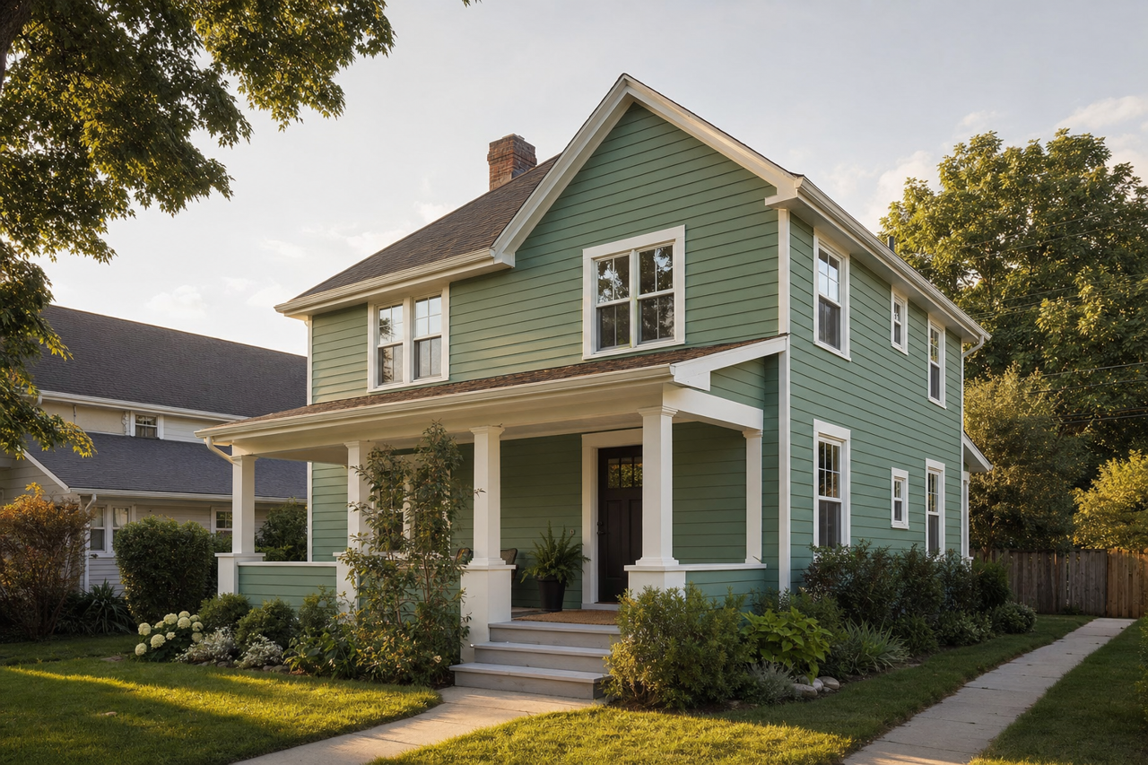 Eco Green by Sherwin-Williams on exterior