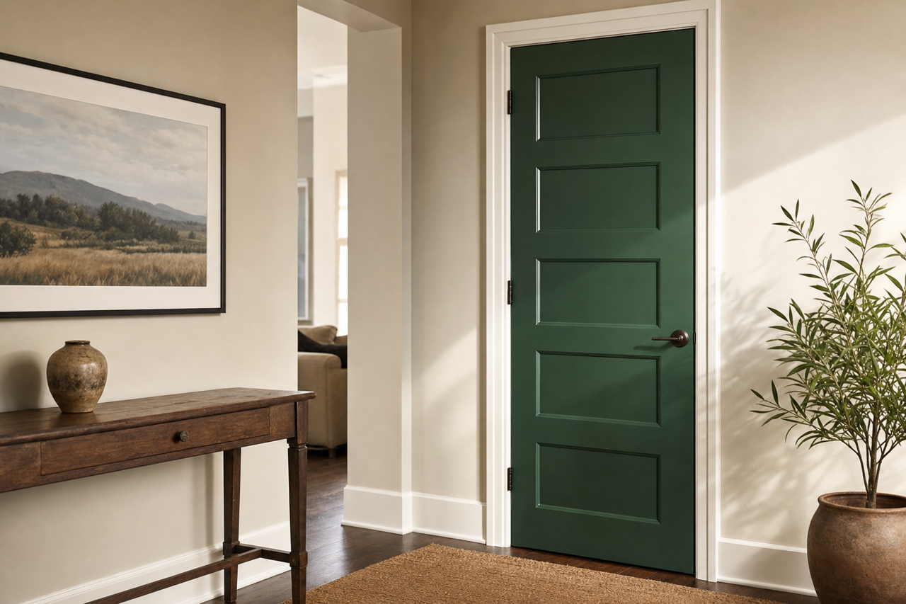 Derbyshire by Sherwin-Williams on interior-doors