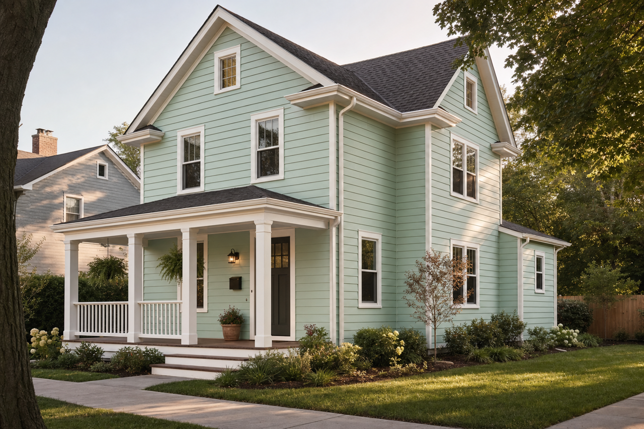 Reclining Green by Sherwin-Williams on exterior