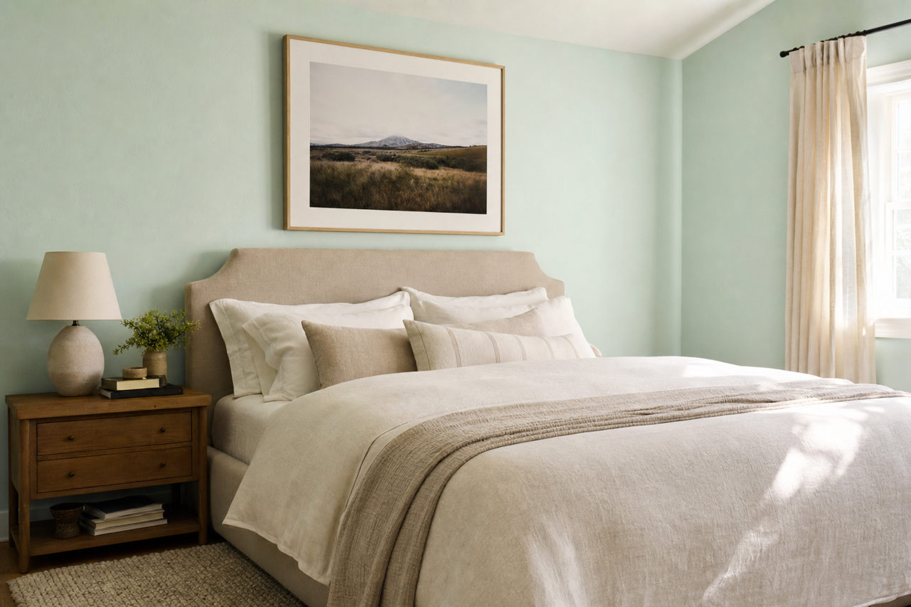 Embellished Blue by Sherwin-Williams on interiors