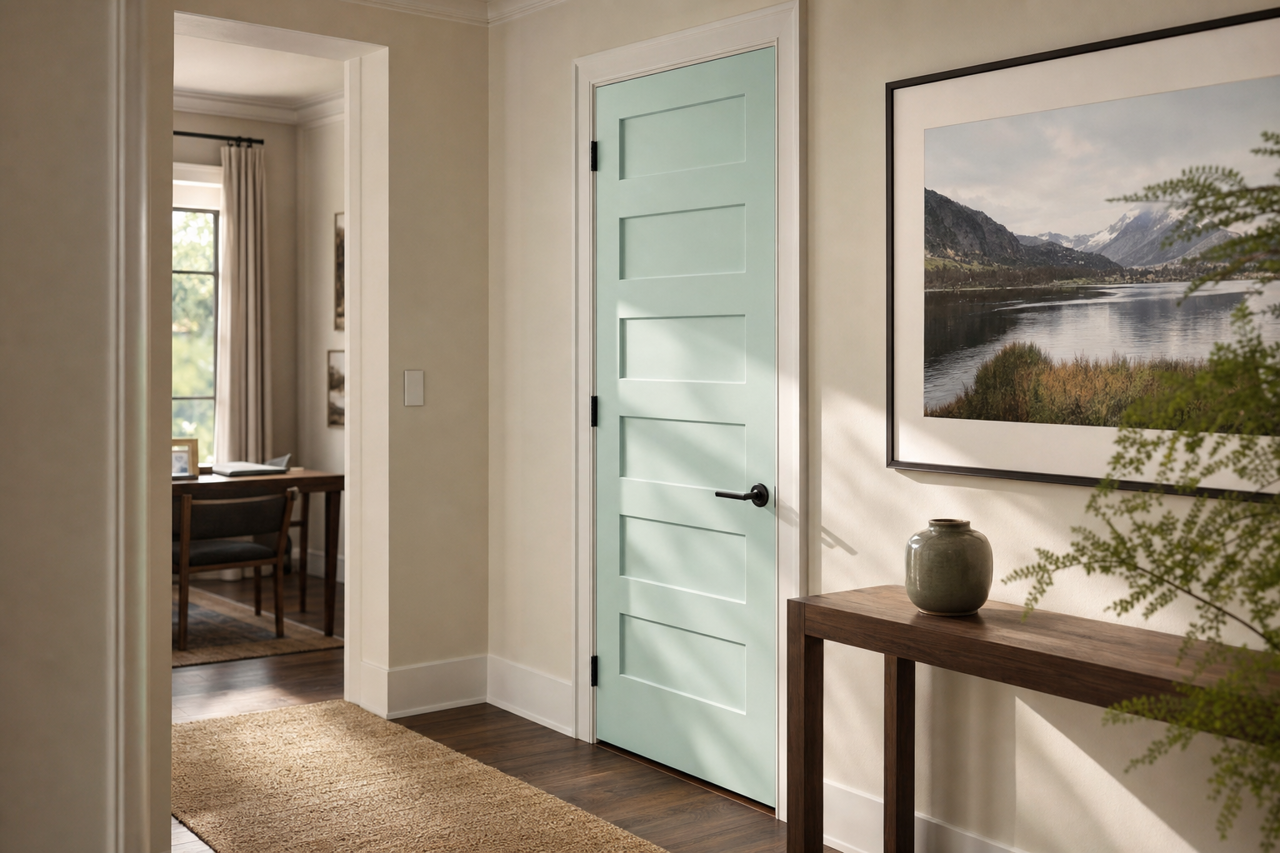 Waterfall by Sherwin-Williams on interior-doors