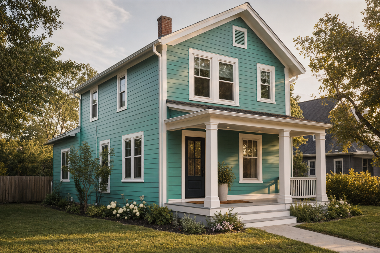 Jargon Jade by Sherwin-Williams on exterior