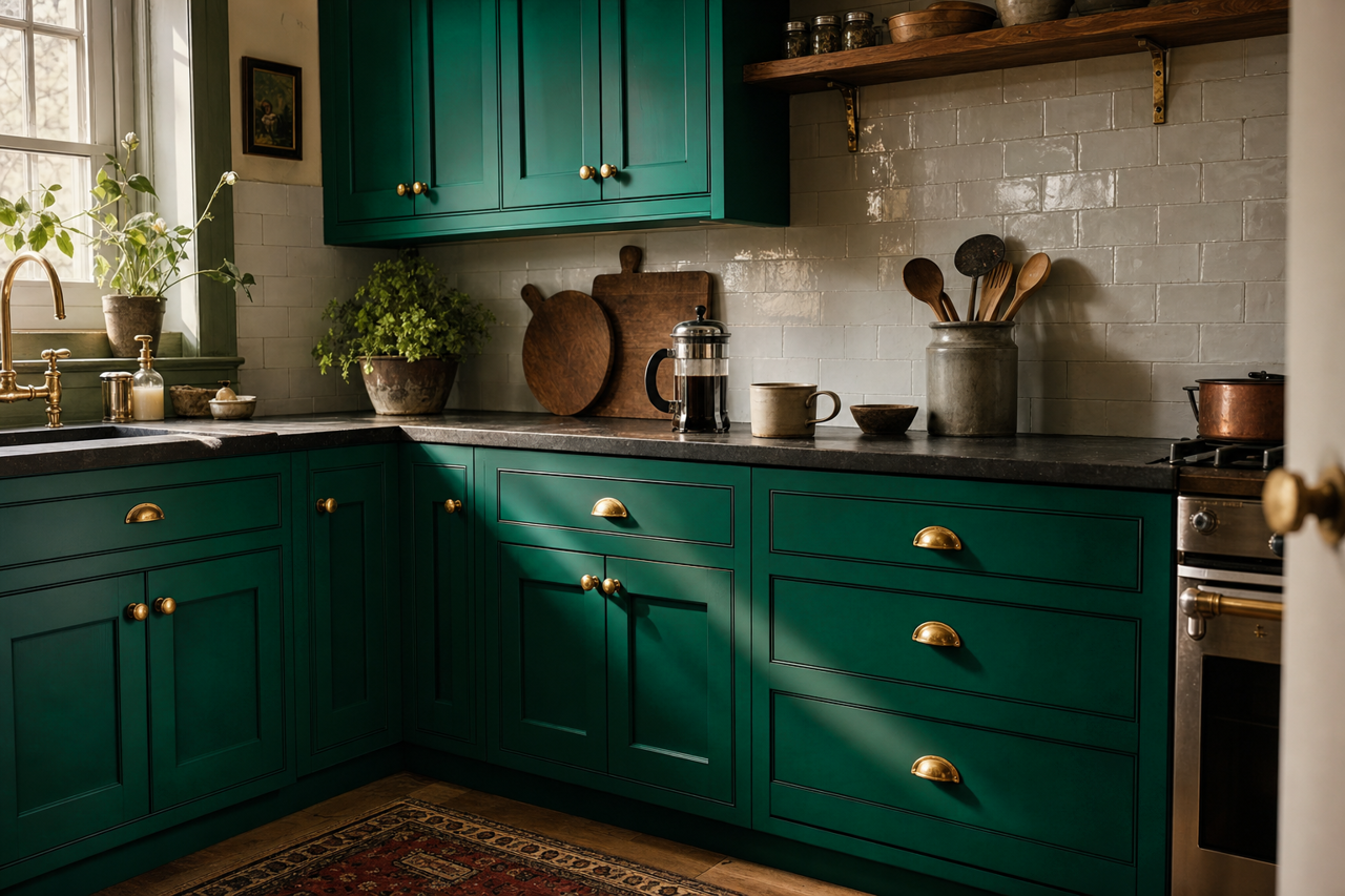 Starboard by Sherwin-Williams on cabinets