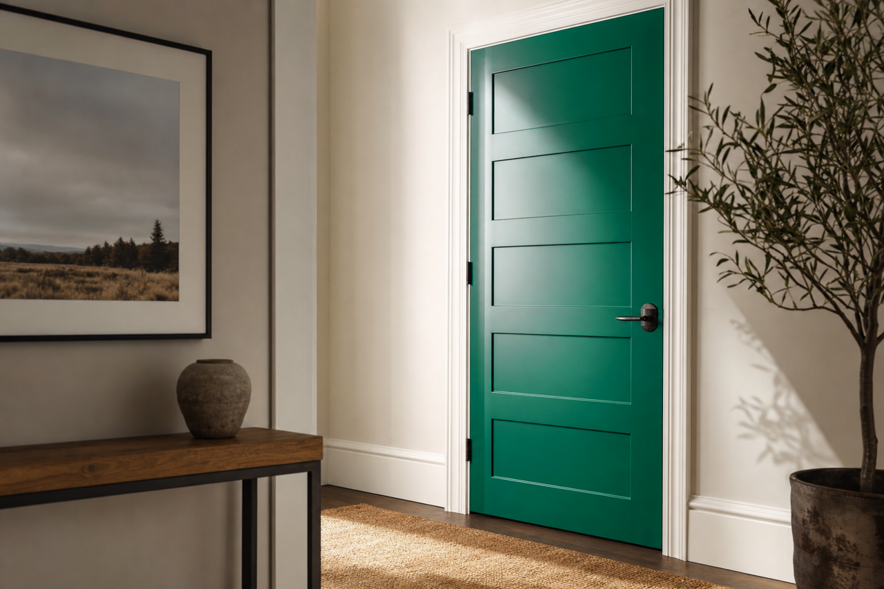 Starboard by Sherwin-Williams on interior-doors