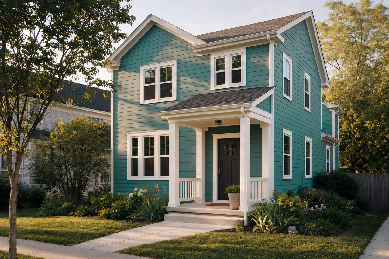 Thermal Spring by Sherwin-Williams on exterior