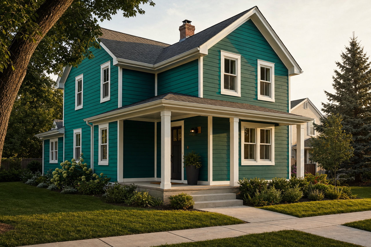 Poseidon by Sherwin-Williams on exterior