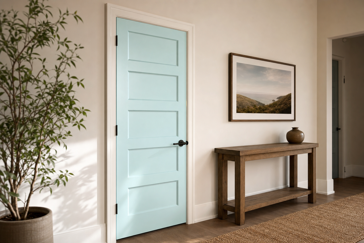 Swimming by Sherwin-Williams on interior-doors