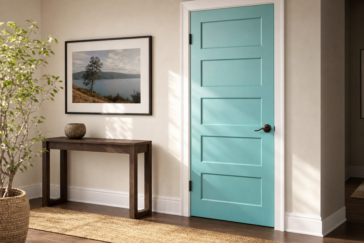 Mariner by Sherwin-Williams on interior-doors