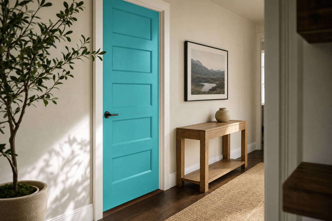 Aquarium by Sherwin-Williams on interior-doors