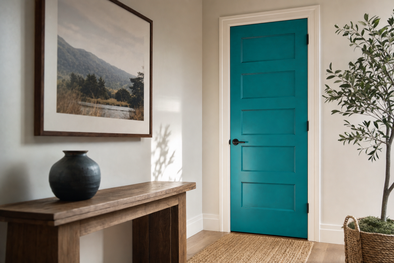 Gulfstream by Sherwin-Williams on interior-doors