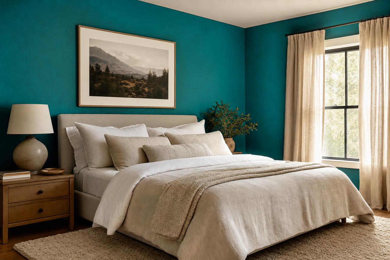Maxi Teal by Sherwin-Williams on interiors