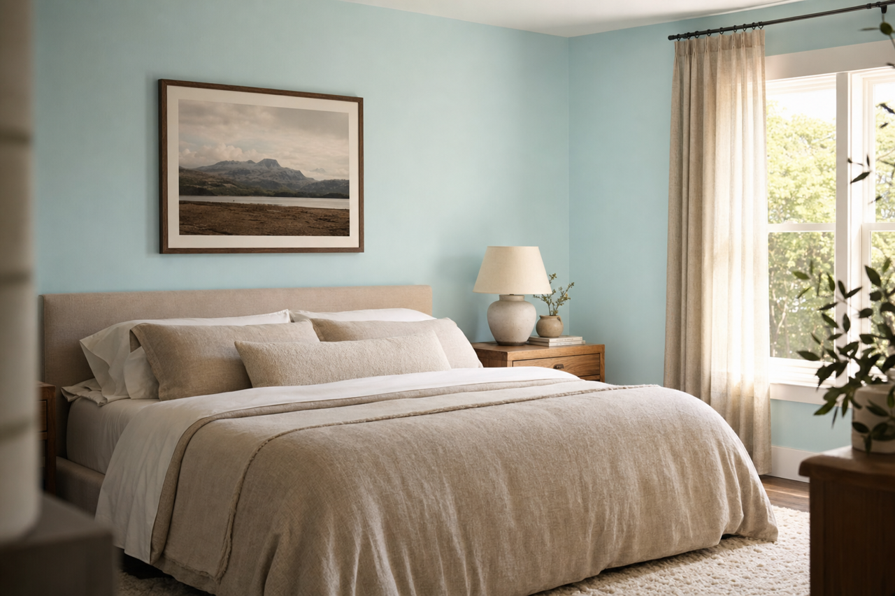 Bathe Blue by Sherwin-Williams on interiors