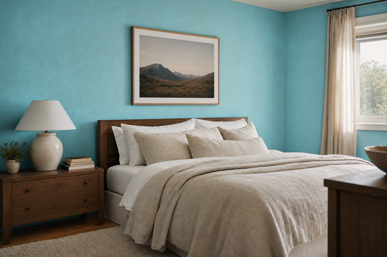 Rapture Blue by Sherwin-Williams on interiors