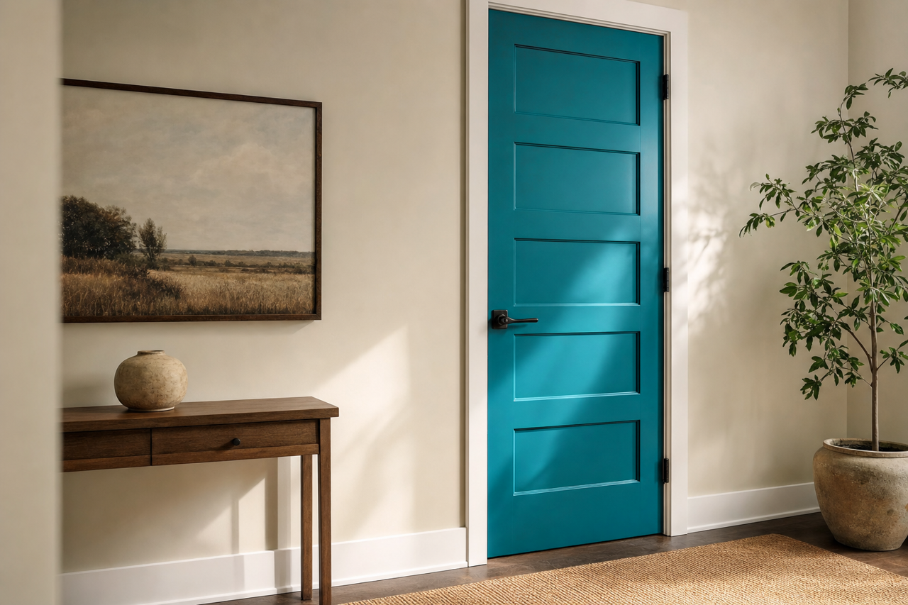 Briny by Sherwin-Williams on interior-doors