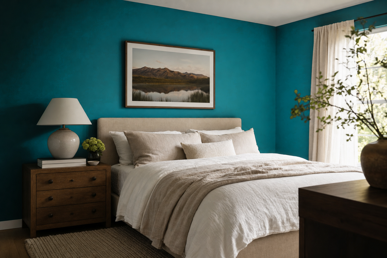 Blue Nile by Sherwin-Williams on interiors