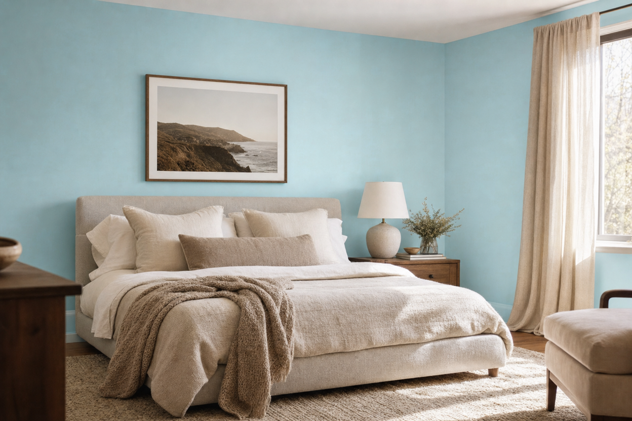 Liquid Blue by Sherwin-Williams on interiors