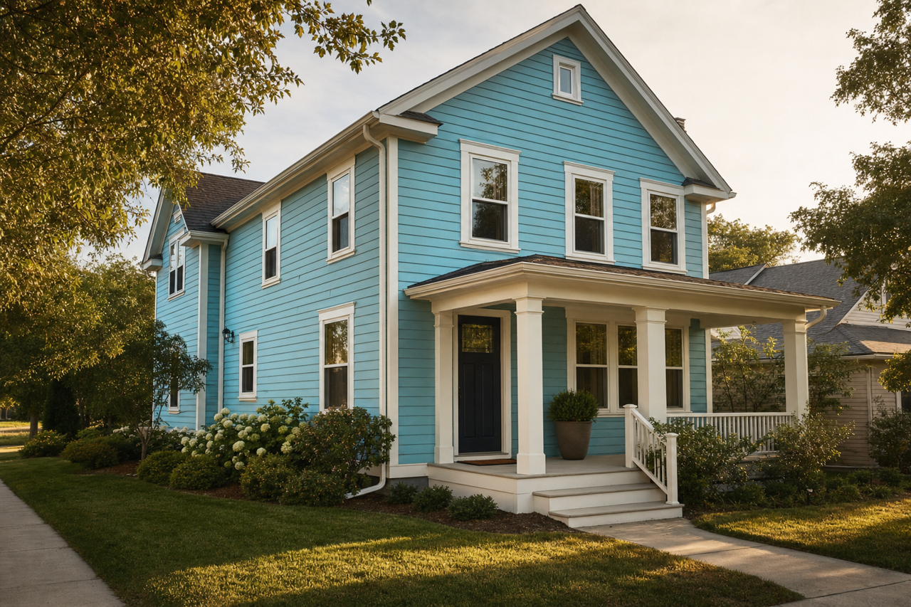 Nautilus by Sherwin-Williams on exterior