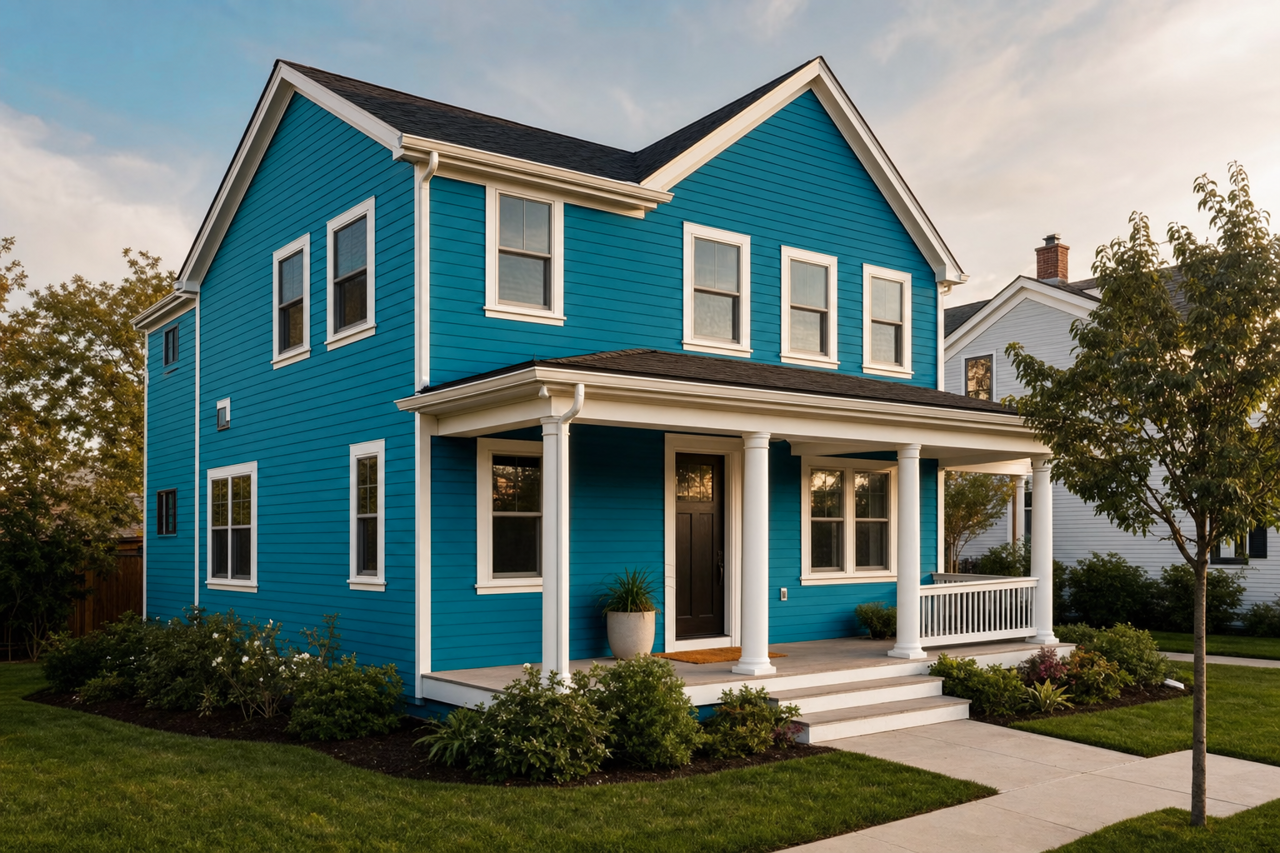 Amalfi by Sherwin-Williams on exterior