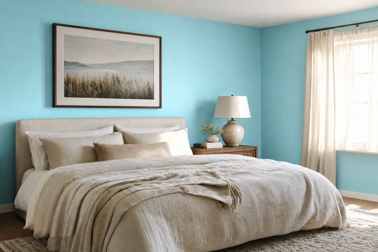 Cloudless by Sherwin-Williams on interiors