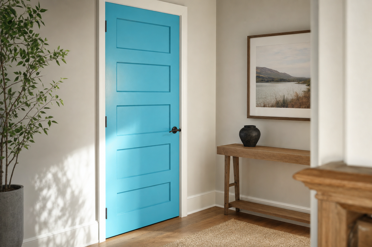 Fountain by Sherwin-Williams on interior-doors