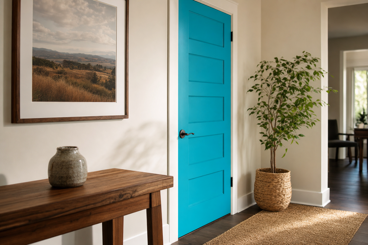 Capri by Sherwin-Williams on interior-doors