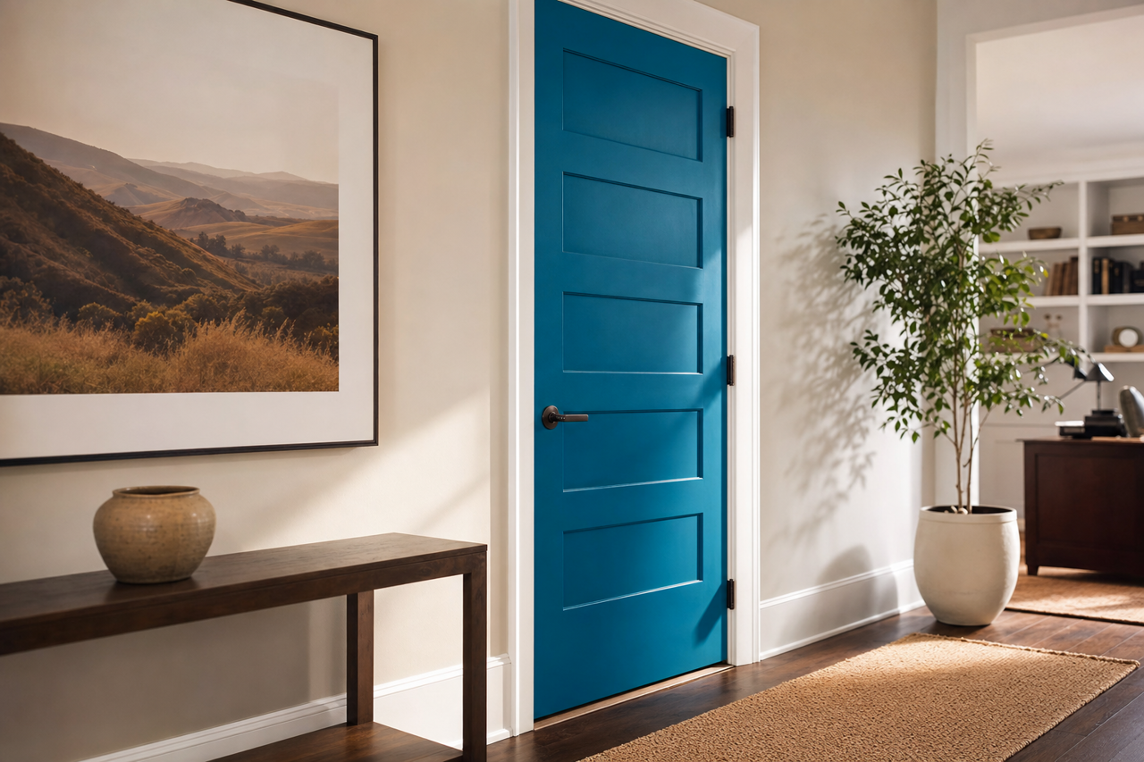 Adriatic Sea by Sherwin-Williams on interior-doors