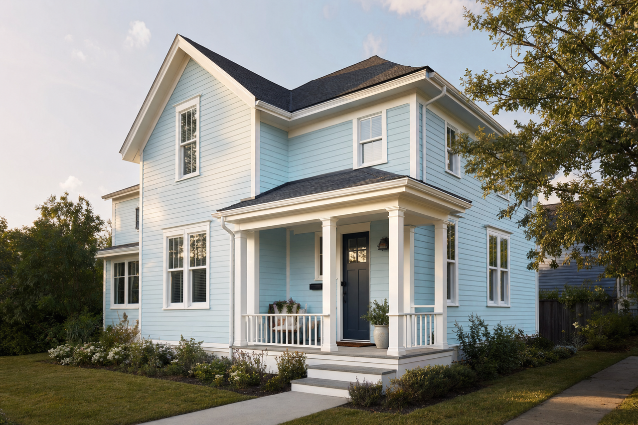 Minor Blue by Sherwin-Williams on exterior