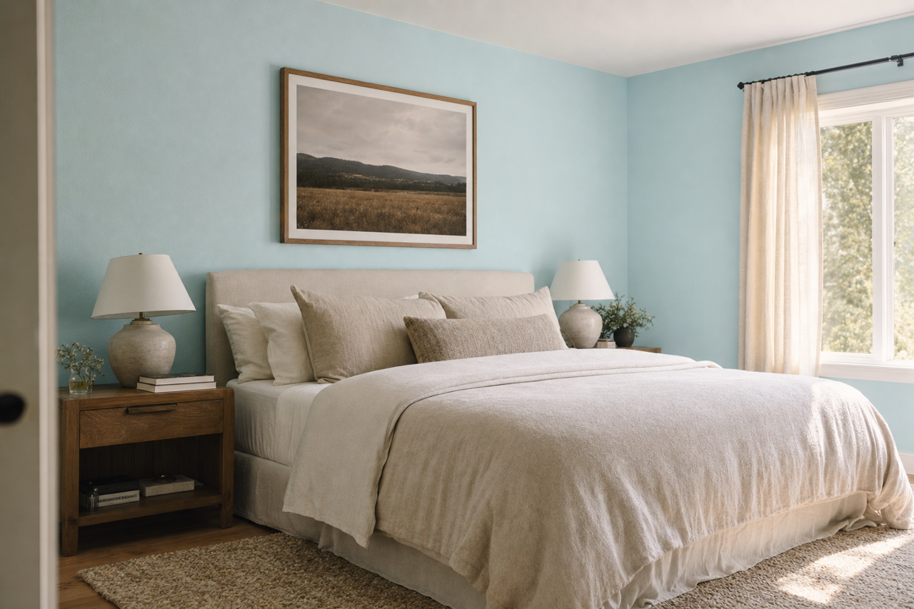 Minor Blue by Sherwin-Williams on interiors