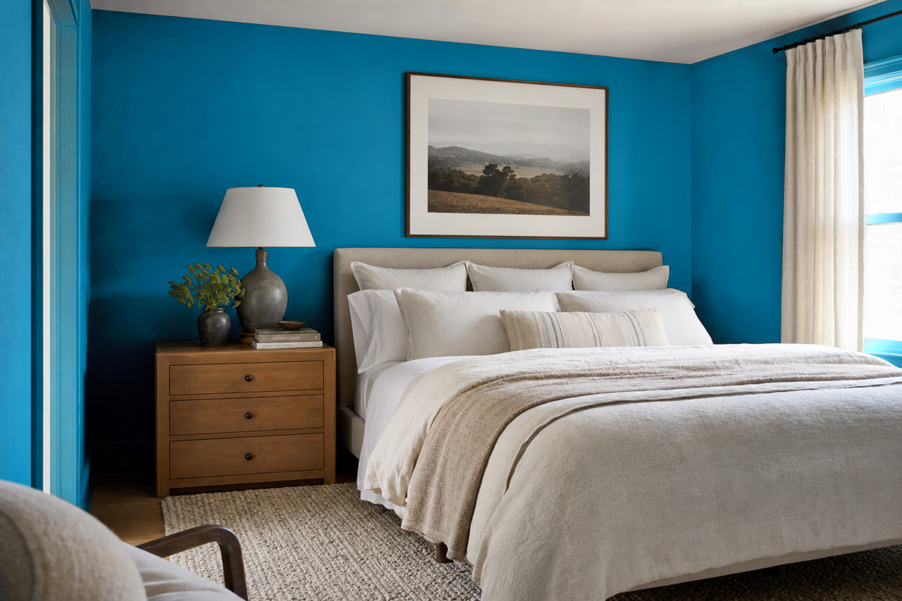 Blue Plate by Sherwin-Williams on interiors
