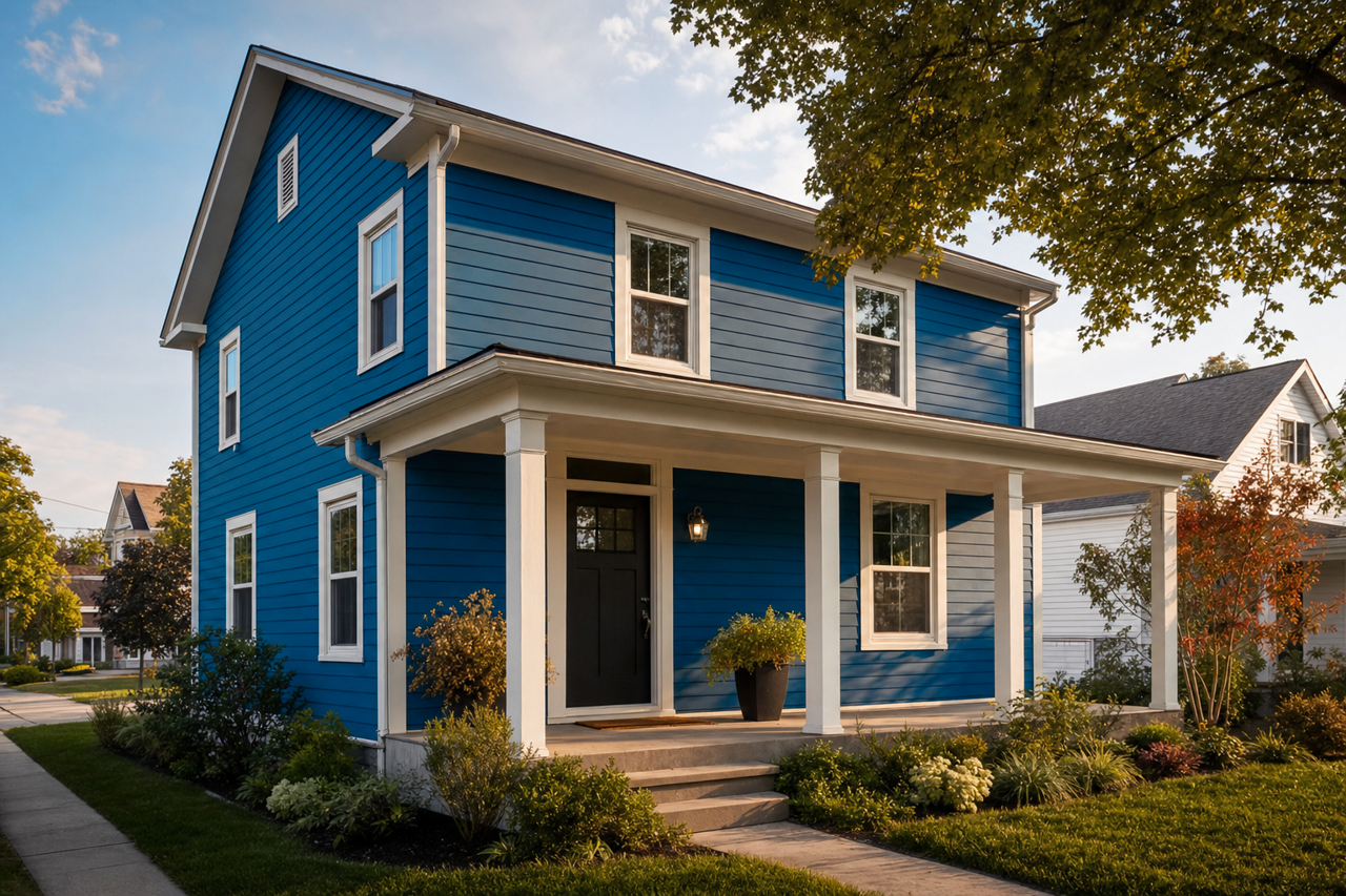 Jay Blue by Sherwin-Williams on exterior