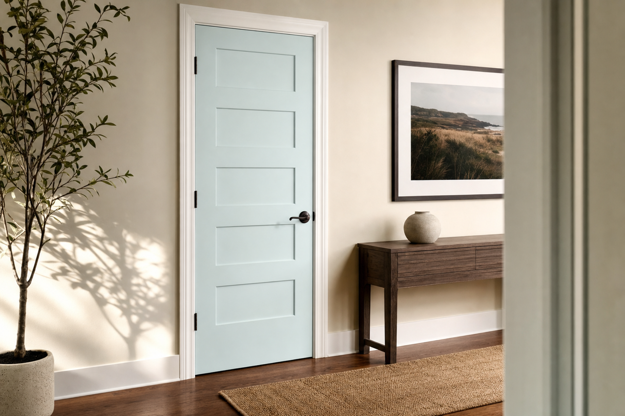 Iceberg by Sherwin-Williams on interior-doors