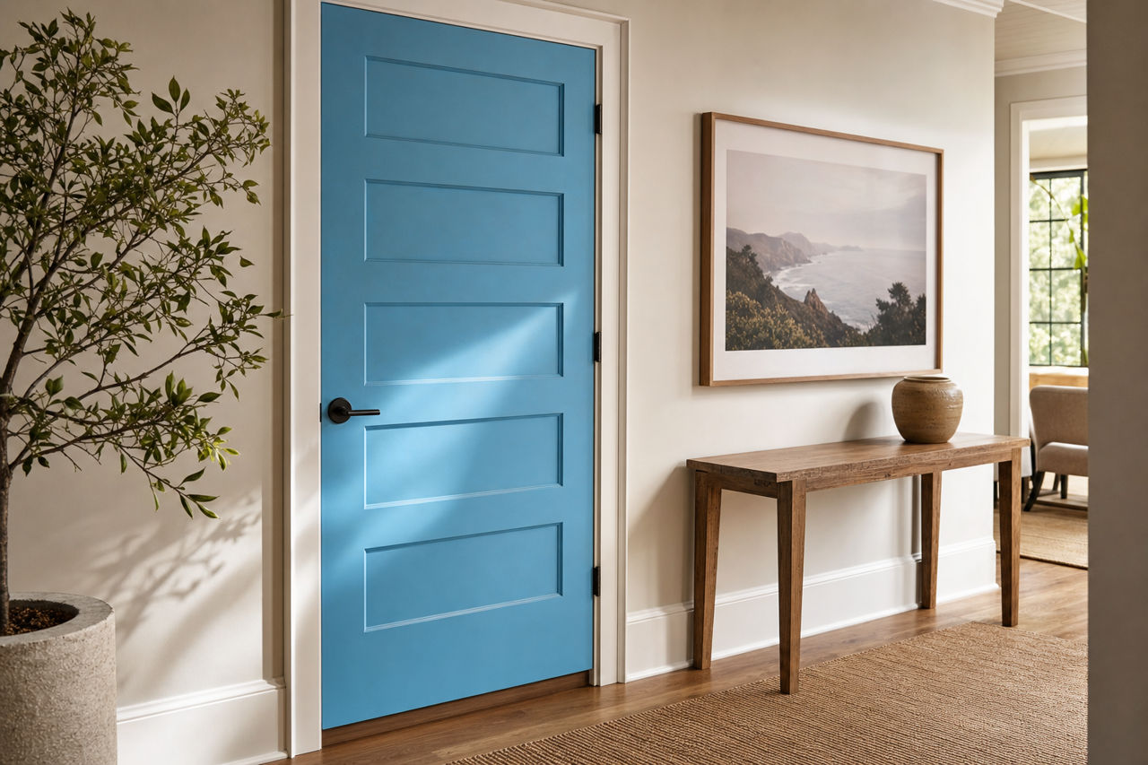 Jacaranda by Sherwin-Williams on interior-doors