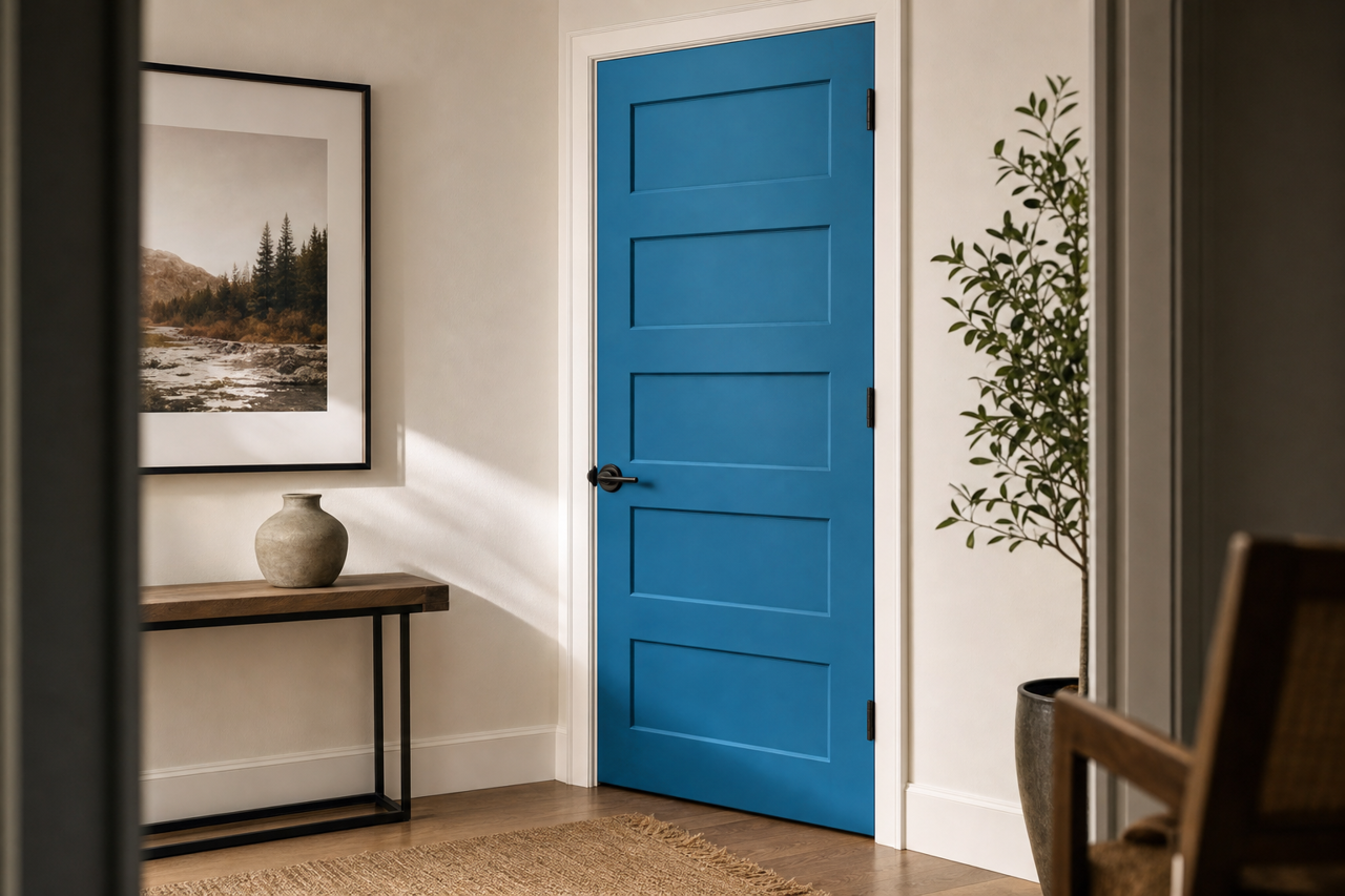 Danube by Sherwin-Williams on interior-doors