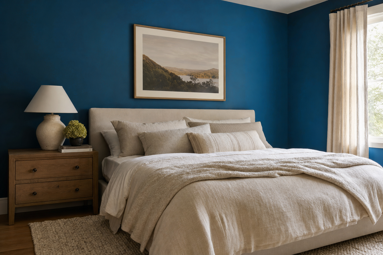 Dignity Blue by Sherwin-Williams on interiors