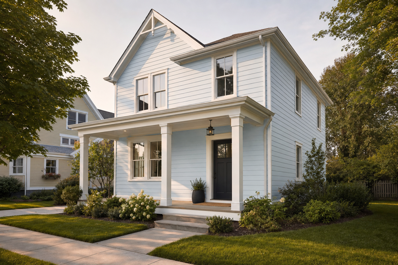 Rhythmic Blue by Sherwin-Williams on exterior