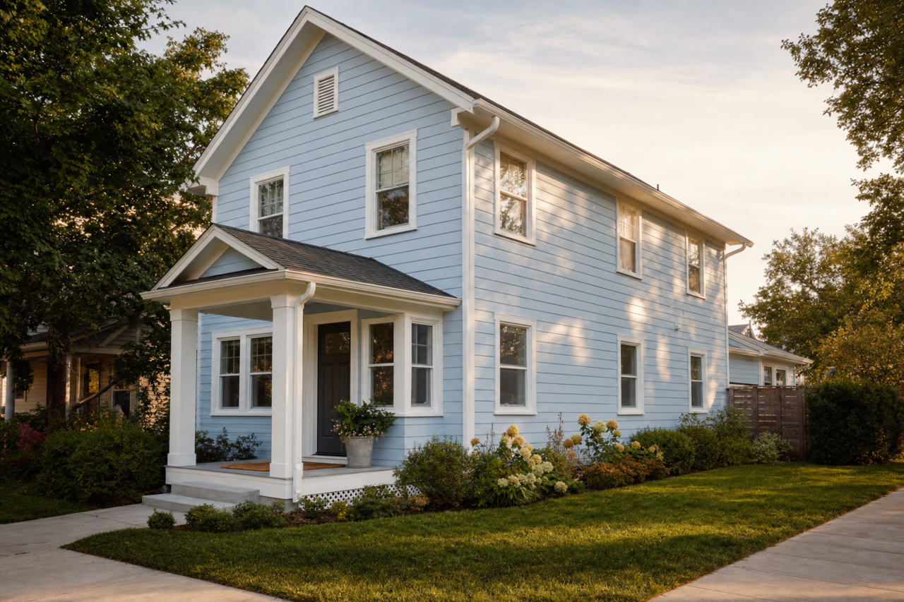 Wondrous Blue by Sherwin-Williams on exterior