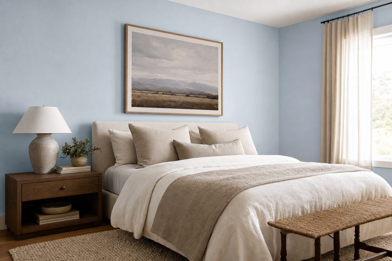 Wondrous Blue by Sherwin-Williams on interiors