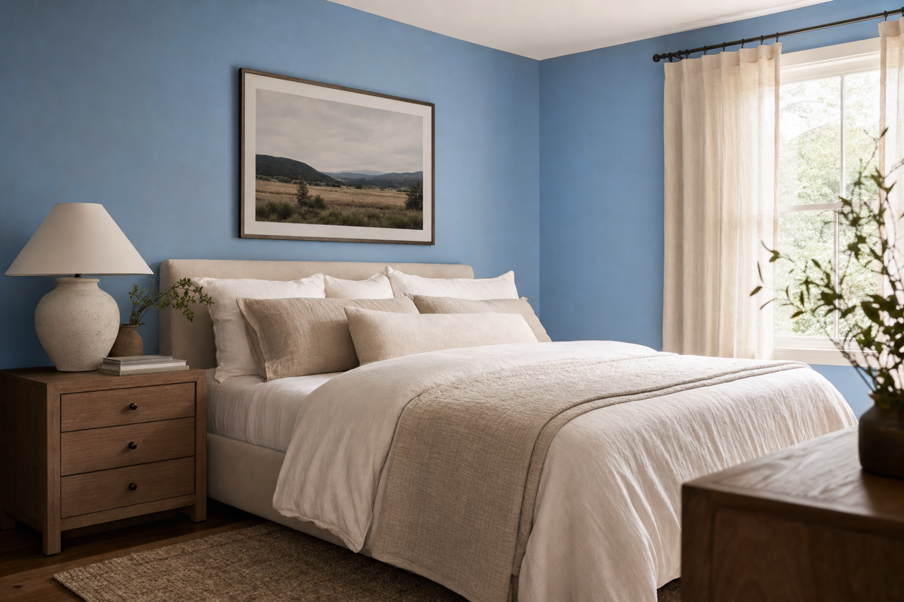 Lobelia by Sherwin-Williams on interiors