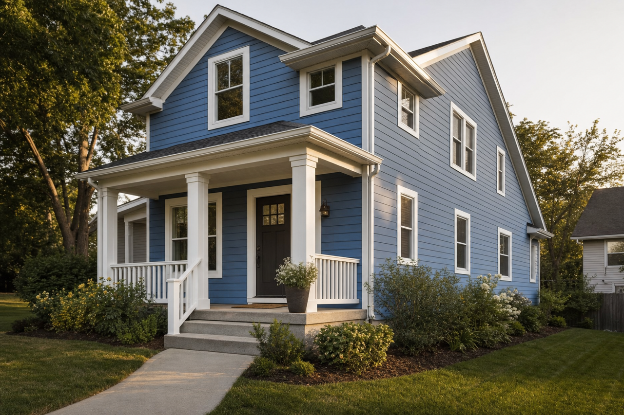 Lupine by Sherwin-Williams on exterior