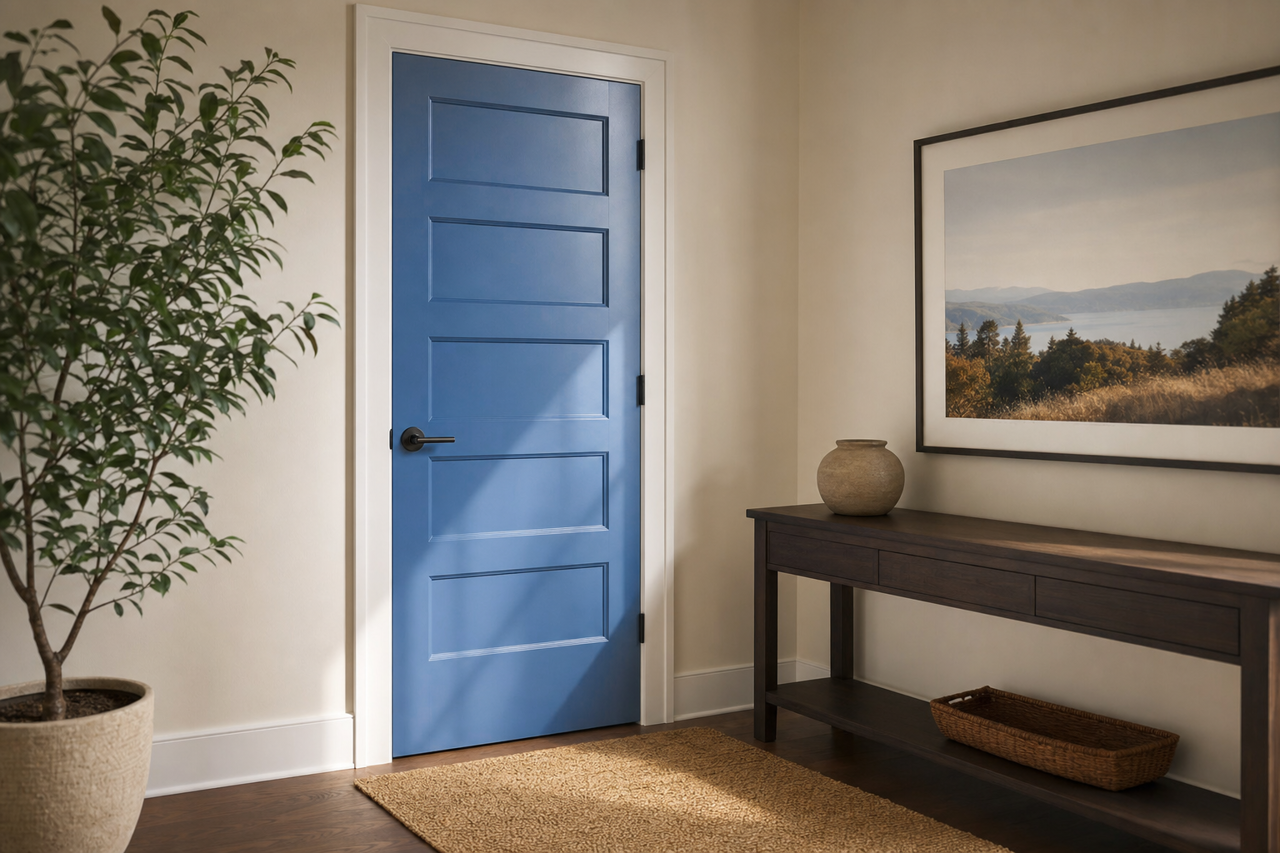 Lupine by Sherwin-Williams on interior-doors
