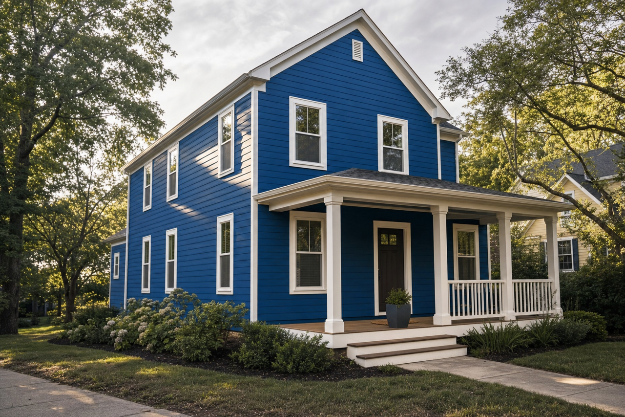 Honorable Blue by Sherwin-Williams on exterior